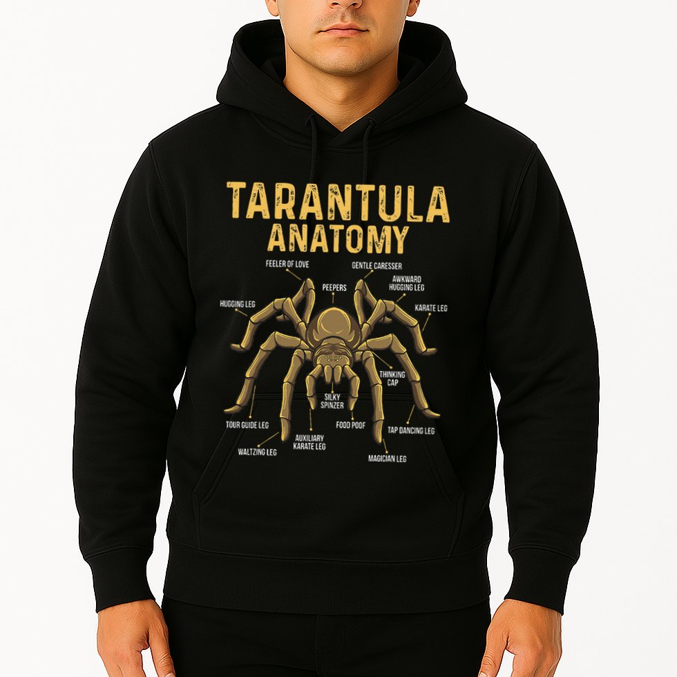 Tarantula Anatomy Spider Arthropod Arachnid Arachnophile Hoodie