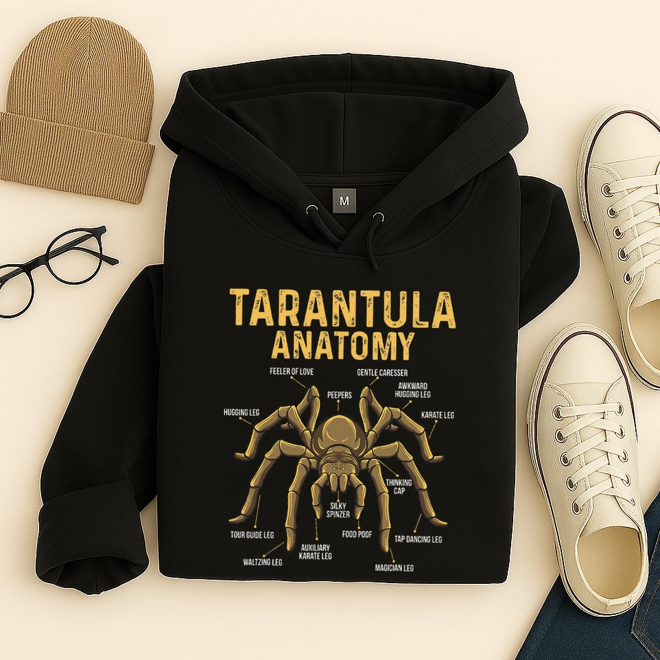 Tarantula Anatomy Spider Arthropod Arachnid Arachnophile Hoodie