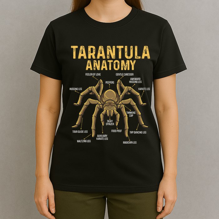 Tarantula Anatomy Spider Arthropod Arachnid Arachnophile T-Shirt