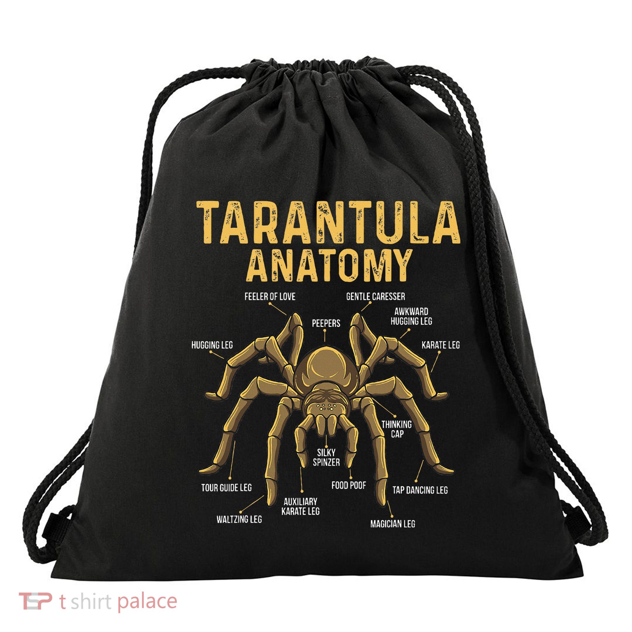 Tarantula Anatomy Spider Arthropod Arachnid Arachnophile Drawstring Bag
