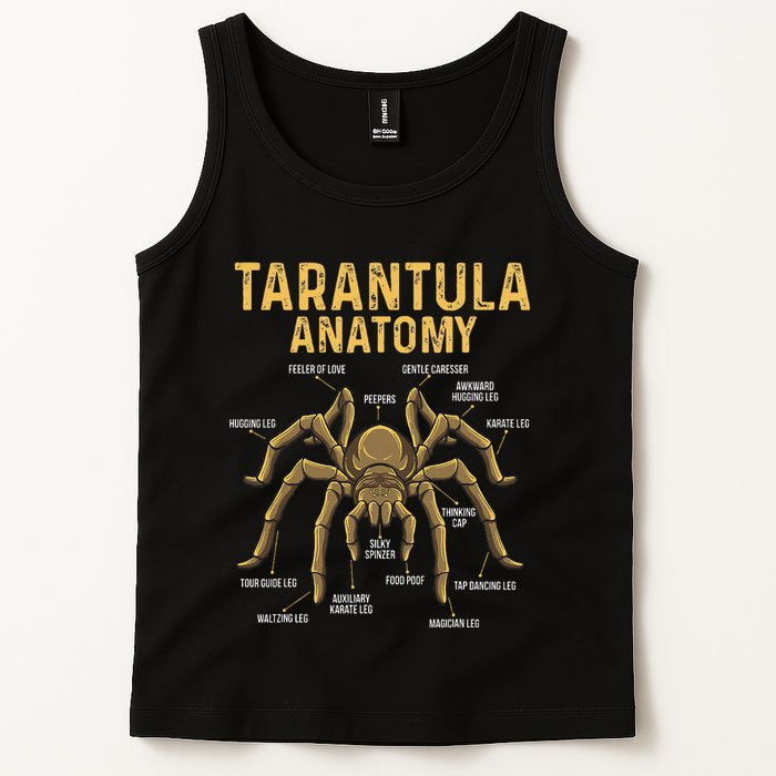 Tarantula Anatomy Spider Arthropod Arachnid Arachnophile Tank Top