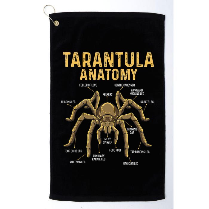 Tarantula Anatomy Spider Arthropod Arachnid Arachnophile Golf Towel