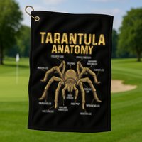 Tarantula Anatomy Spider Arthropod Arachnid Arachnophile Golf Towel