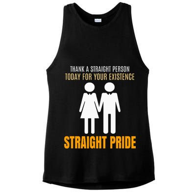 Thank A Straight Person Today For Your Existence Ladies PosiCharge Tri-Blend Wicking Tank