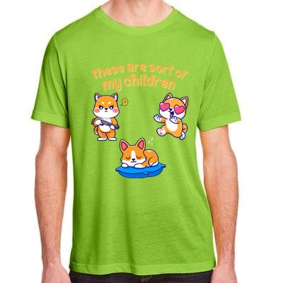 These Are Sort Of My Cute Shiba Inu And Corgi Dogs Gift Adult ChromaSoft Performance T-Shirt