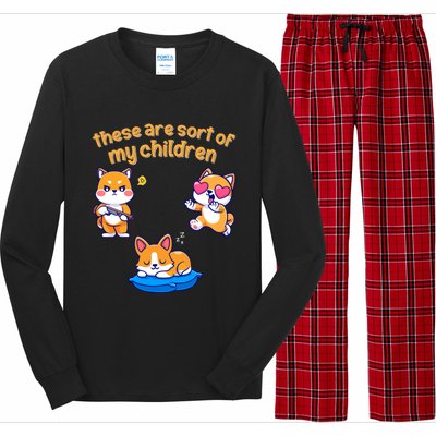 These Are Sort Of My Cute Shiba Inu And Corgi Dogs Gift Long Sleeve Pajama Set