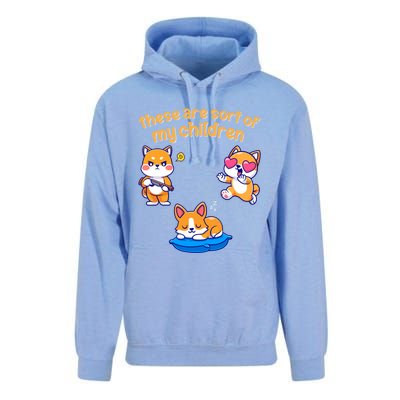 These Are Sort Of My Cute Shiba Inu And Corgi Dogs Gift Unisex Surf Hoodie