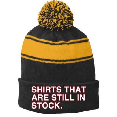 That Are Still In Stock Stripe Pom Pom Beanie