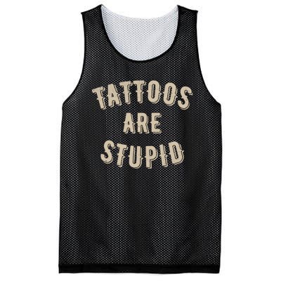 Tattoos Are Stupid Sarcastic Tattooed Mesh Reversible Basketball Jersey Tank