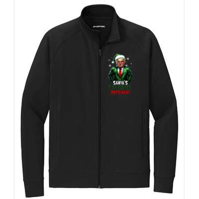 Trump As SantaS Favorite President 2024 Trump Elf Christmas Gift Stretch Full-Zip Cadet Jacket