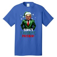 Trump As SantaS Favorite President 2024 Trump Elf Christmas Gift Tall T-Shirt