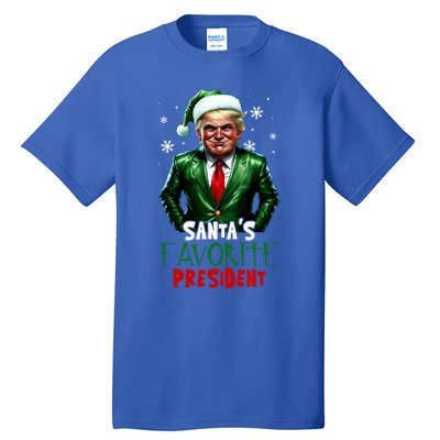 Trump As SantaS Favorite President 2024 Trump Elf Christmas Gift Tall T-Shirt