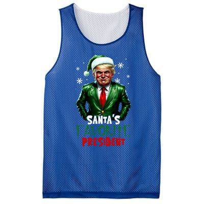 Trump As SantaS Favorite President 2024 Trump Elf Christmas Gift Mesh Reversible Basketball Jersey Tank