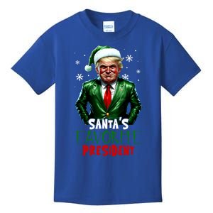 Trump As SantaS Favorite President 2024 Trump Elf Christmas Gift Kids T-Shirt