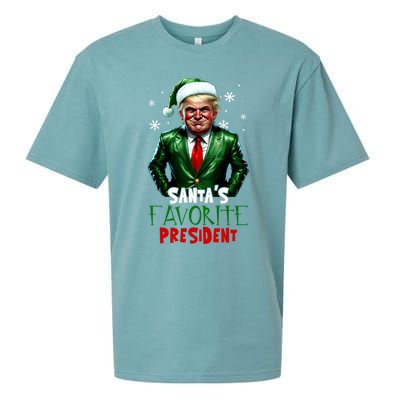 Trump As SantaS Favorite President 2024 Trump Elf Christmas Gift Sueded Cloud Jersey T-Shirt