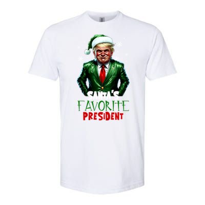 Trump As SantaS Favorite President 2024 Trump Elf Christmas Gift Softstyle CVC T-Shirt