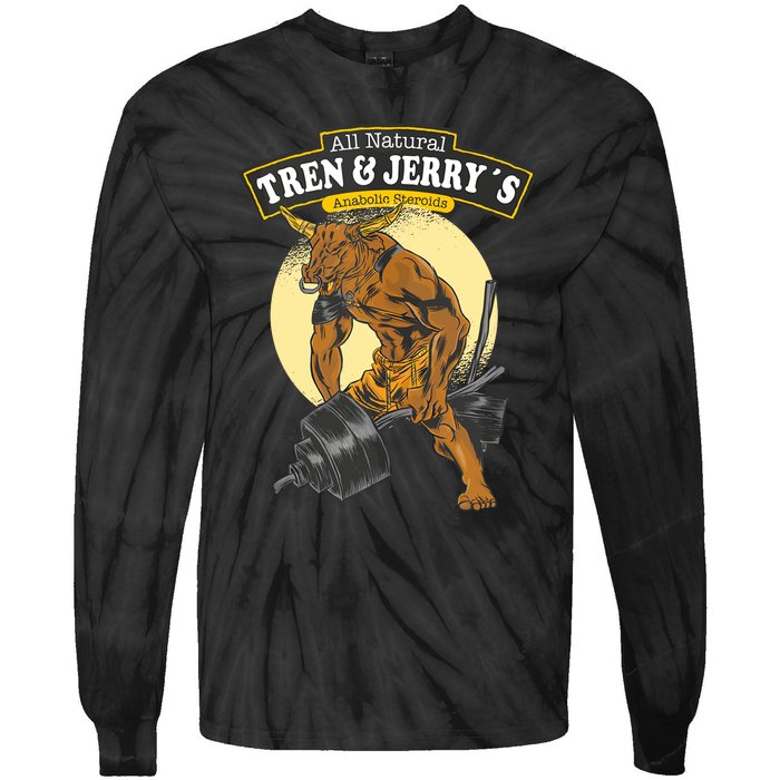 Tren Anabolic Steroid Funny Workout Bodybuilder Gym Train Tie-Dye Long Sleeve Shirt