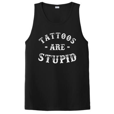 Tattoos Are Stupid Funny Sarcastic PosiCharge Competitor Tank