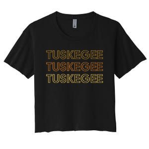 Tuskegee Al Souvenir Local Tuskegee Design Women's Crop Top Tee