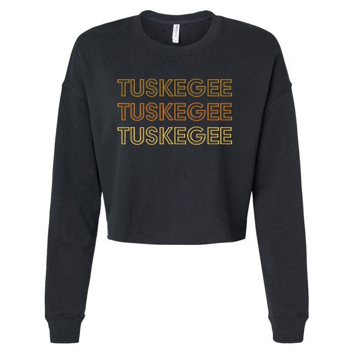 Tuskegee Al Souvenir Local Tuskegee Design Cropped Pullover Crew