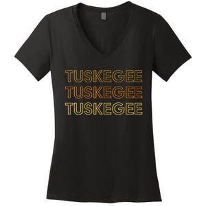 Tuskegee Al Souvenir Local Tuskegee Design Women's V-Neck T-Shirt