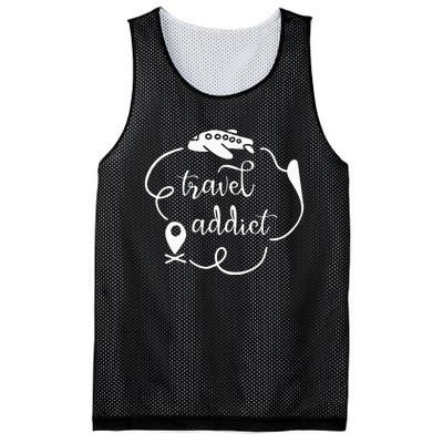 Travel Addict Saying Love Traveling World Traveler Quote Mesh Reversible Basketball Jersey Tank