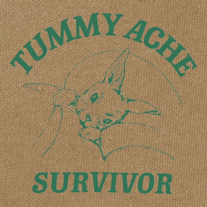 Tummy Ache Survivor Funny Rabbit Meme Bunny Lover Cotton Canvas Backpack