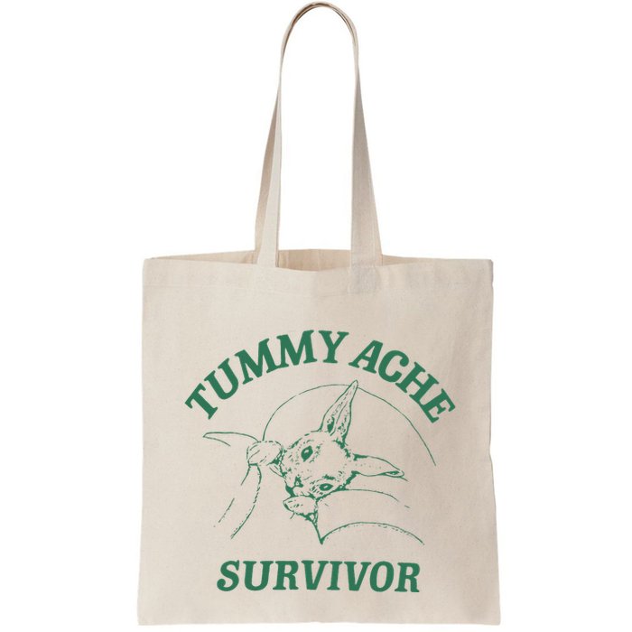 Tummy Ache Survivor Funny Rabbit Meme Bunny Lover Bag