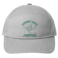 Tummy Ache Survivor Funny Rabbit Meme Bunny Lover 7-Panel Snapback Hat