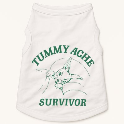 Tummy Ache Survivor Funny Rabbit Meme Bunny Lover Doggie Tank