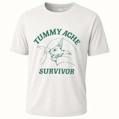 Tummy Ache Survivor Funny Rabbit Meme Bunny Lover Performance Shirt