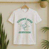 Tummy Ache Survivor Funny Rabbit Meme Bunny Lover T-Shirt