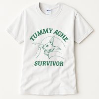 Tummy Ache Survivor Funny Rabbit Meme Bunny Lover Tall T-Shirt