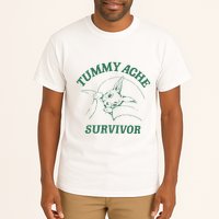 Tummy Ache Survivor Funny Rabbit Meme Bunny Lover Tall T-Shirt