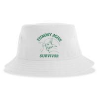 Tummy Ache Survivor Funny Rabbit Meme Bunny Lover Sustainable Bucket Hat