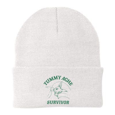 Tummy Ache Survivor Funny Rabbit Meme Bunny Lover Beanie