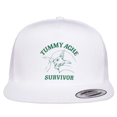 Tummy Ache Survivor Funny Rabbit Meme Bunny Lover Flatbill Hat
