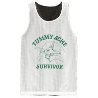 Tummy Ache Survivor Funny Rabbit Meme Bunny Lover Mesh Reversible Basketball Jersey Tank