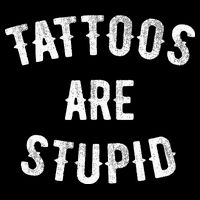 Tattoos Are Stupid Funny Sarcastic Cooling Performance Crew T-Shirt