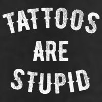 Tattoos Are Stupid Funny Sarcastic Golf Towel