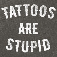 Tattoos Are Stupid Funny Sarcastic Cotton Canvas Backpack