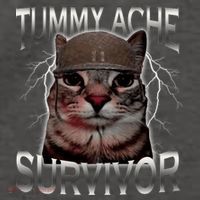 Tummy Ache Survivor Cat Meme Funny Saying Animals Vector Backpack