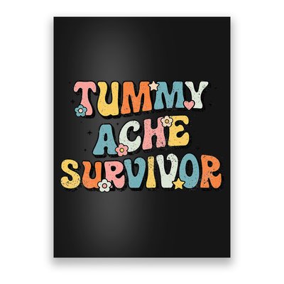 Tummy Ache Survivor Stomach Ache Vintage Poster