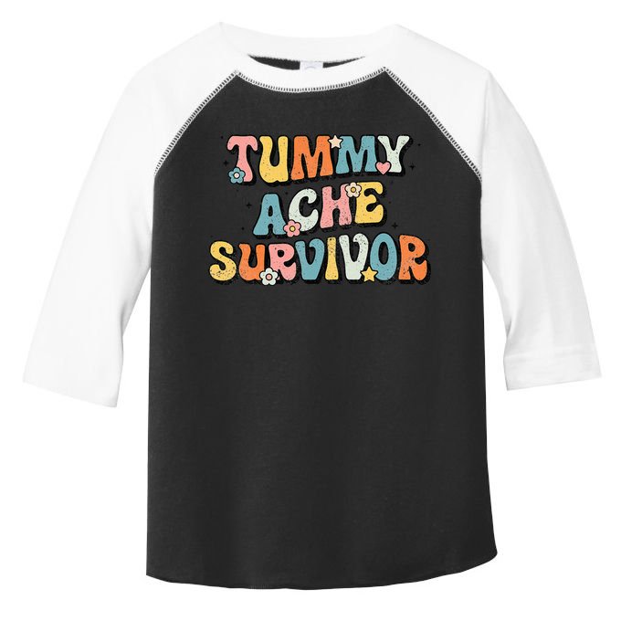 Tummy Ache Survivor Stomach Ache Vintage Toddler Fine Jersey T-Shirt