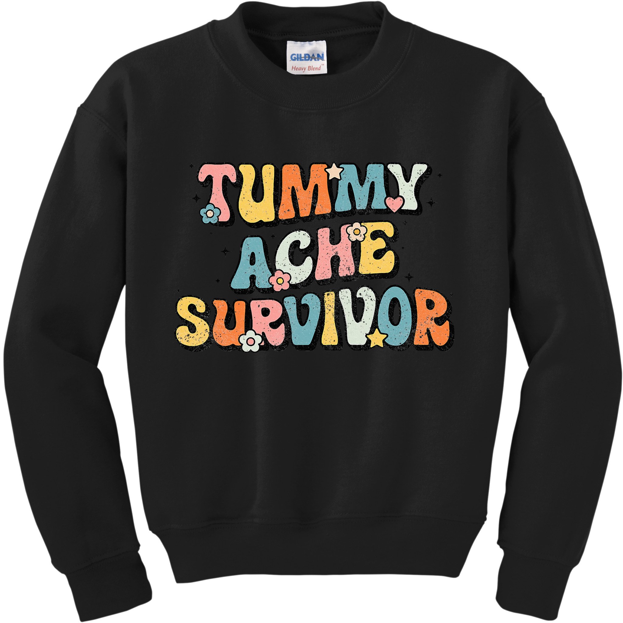 Tummy Ache Survivor Stomach Ache Vintage Kids Sweatshirt