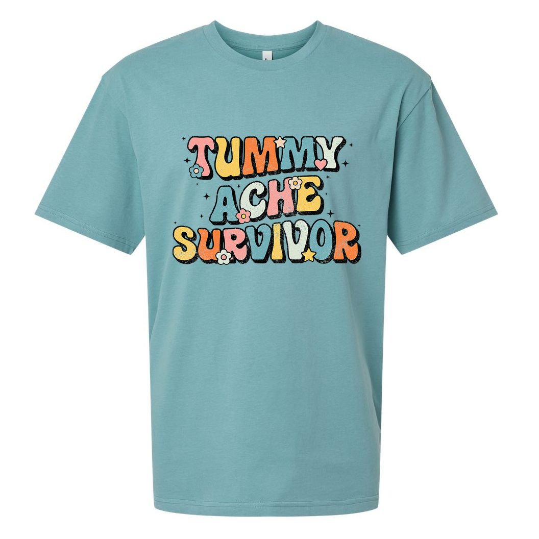 Tummy Ache Survivor Stomach Ache Vintage Sueded Cloud Jersey T-Shirt