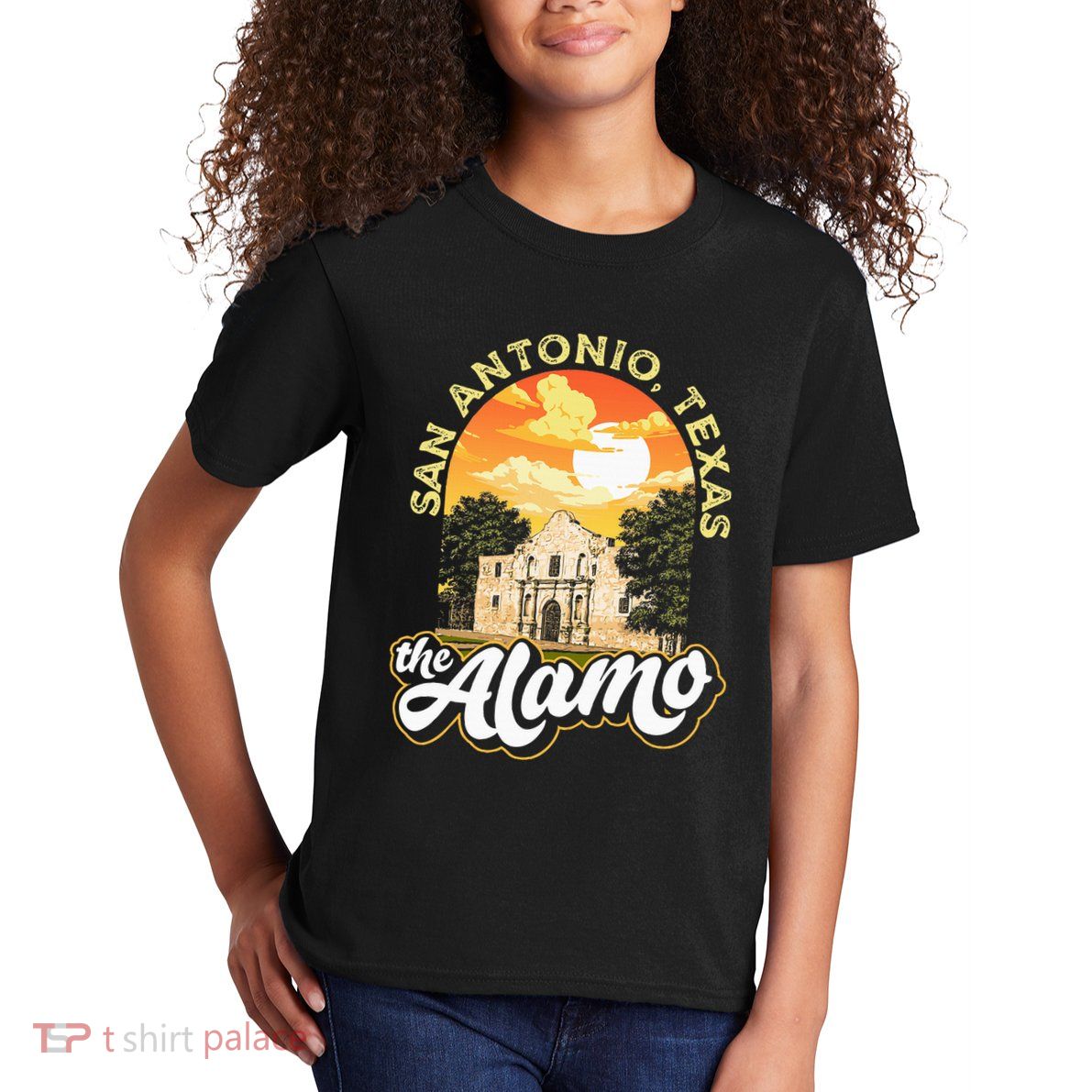 The Alamo San Antonio Texas Mission Vintage Retro Remember Kids T-Shirt