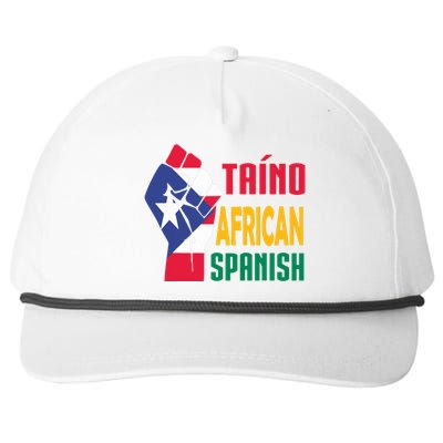 Taino African Spanish Puerto Rico Flag Taino African Snapback Five-Panel Rope Hat