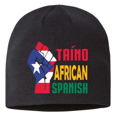 Taino African Spanish Puerto Rico Flag Taino African Sustainable Beanie