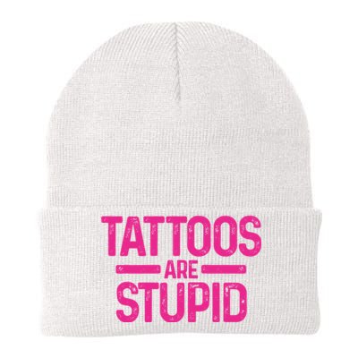 Tattoos Are Stupid Sarcastic Knit Cap Winter Beanie